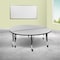 Flash Furniture Round 60 W, 60 L, 25 H, Chrome, Laminate, Particleboard, Steel, Grey XU-GRP-A60-HCIRC-GY-T-P-CAS-GG - alternate 1